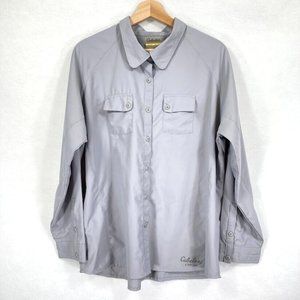 Cabela's UPF30 Lightweight Roll Tab Sleeve Button Up Shirt Vented XL